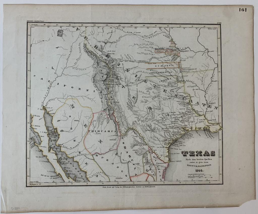 Very Rare Map Of The Early Texas Land Grants Circa 1836 Gallery Of