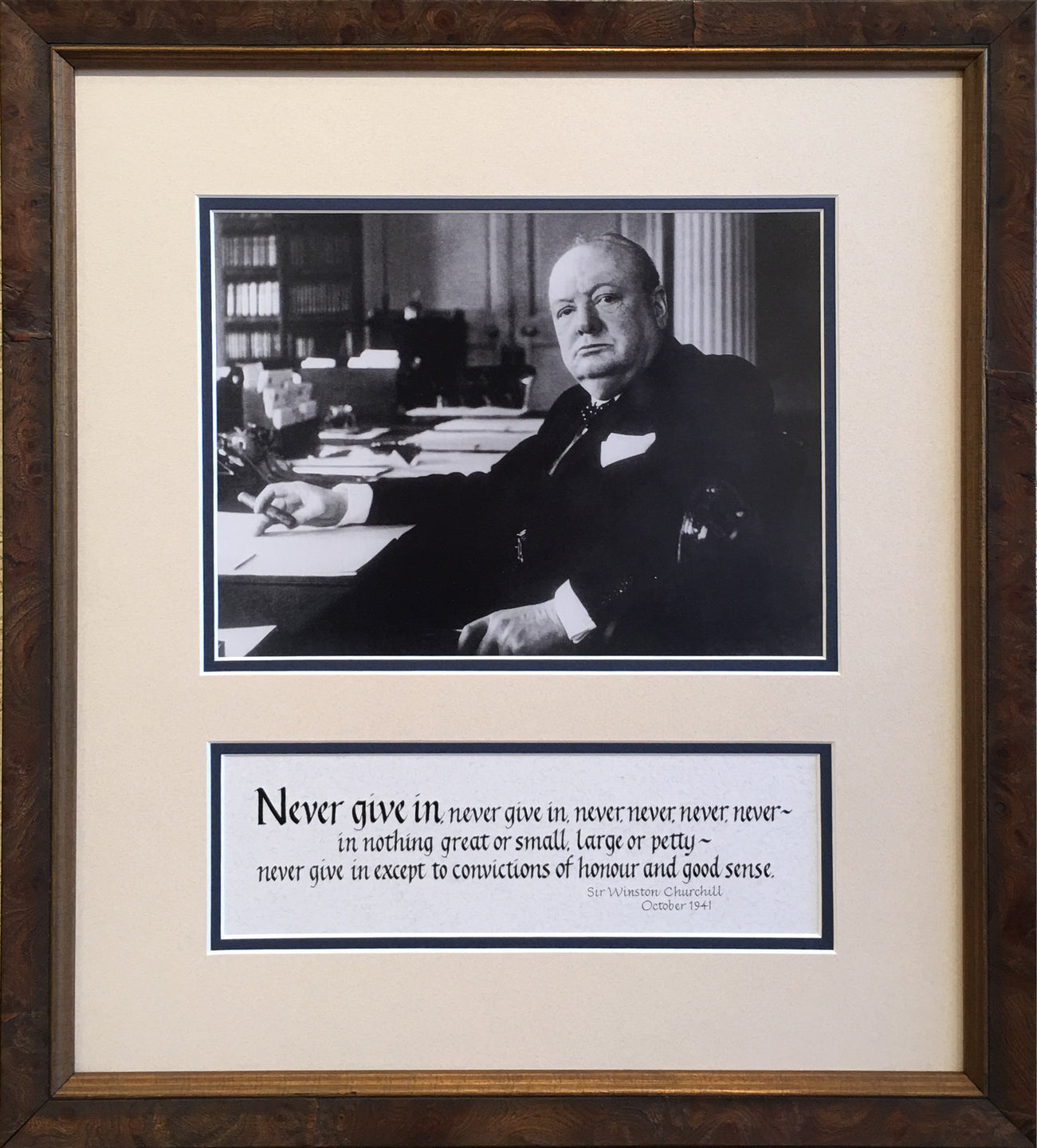 Winston Churchill Never Give In... - Gallery of the Republic