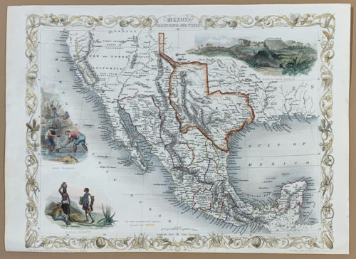 Original Map of Texas and New Mexico - Gallery of the Republic