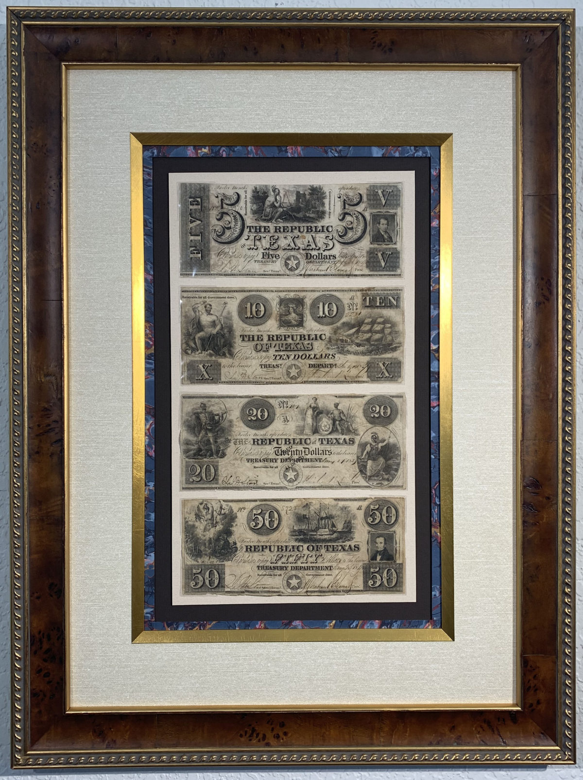 Rare Original Republic of Texas Banknotes - Gallery of the Republic