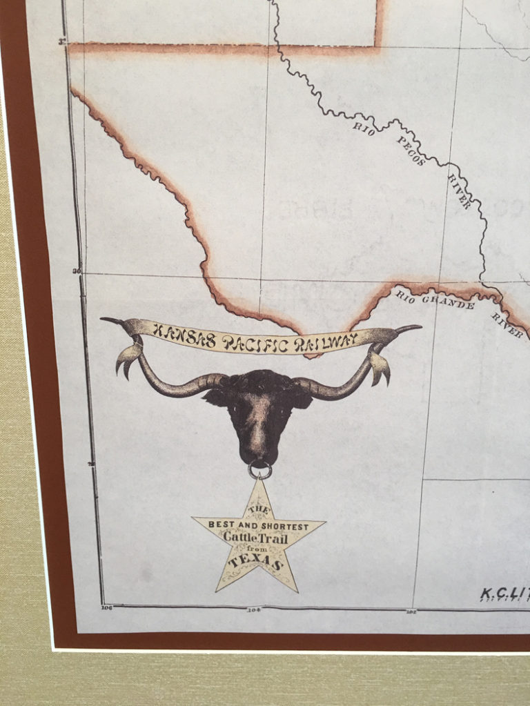 Map of the Texas Cattle Trails - Gallery of the Republic